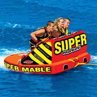 SPORTSSTUFF Super Mable Triple Rider Lake Boat Towable Tube (2 Pack)