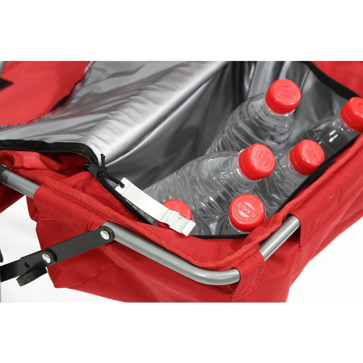 Kamp-Rite Outdoor Camp Folding Director's Chair Side Table & Cooler, Red (Used)