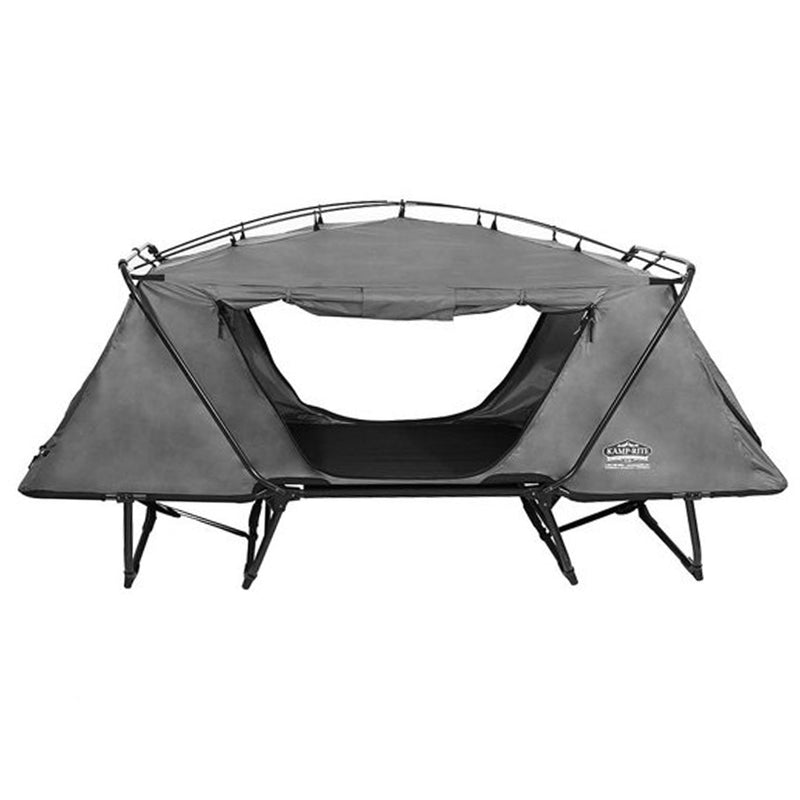Kamp-Rite Oversized Quick Setup 1 Person Cot, Lounge Chair, & Tent w/Domed Top
