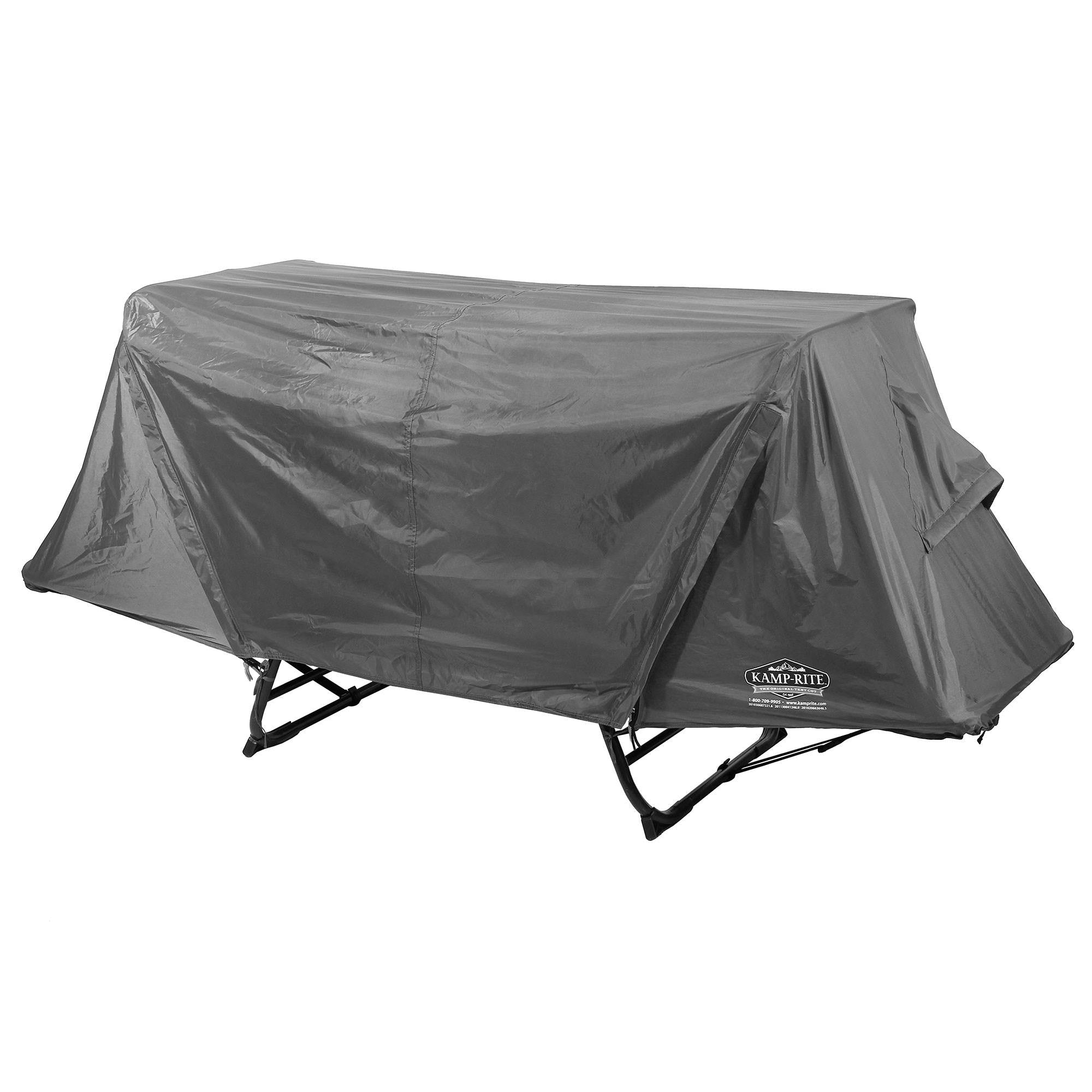 Kamp-Rite Original Quick Setup 1 Person Elevated Cot, Lounge Chair, & Tent, Gray - VMInnovations