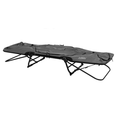 Kamp-Rite Original Quick Setup 1 Person Elevated Cot, Lounge Chair, & Tent, Gray