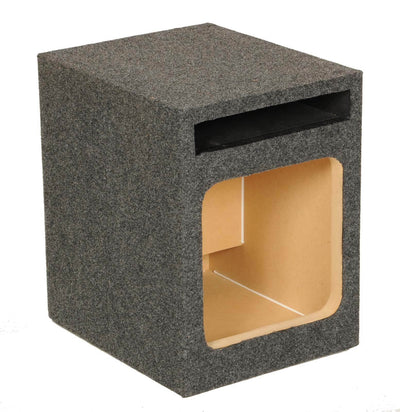 Q Power 10" Single Heavy Duty Vented Square Subwoofer Sub Enclosure Box (2 Pack)