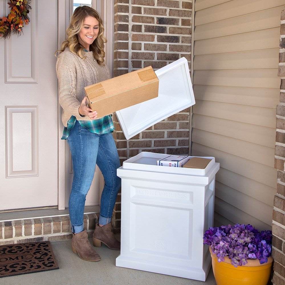 Step2 Plastic Express Parcel Package Delivery & Storage Box, White (2 Pack)