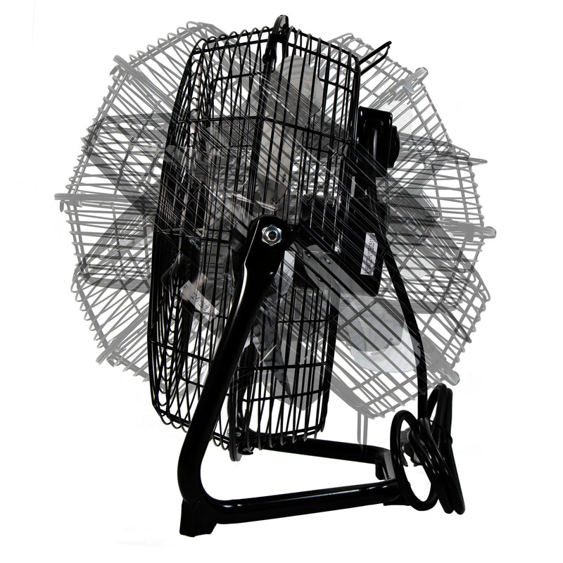 Comfort Zone 12" 3 Speed 180-Degree Adjustable Cradle Fan, Black (2 Pack)