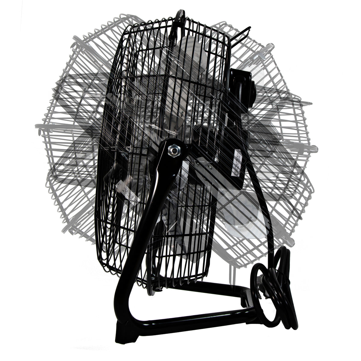 Comfort Zone 12" High Velocity 3 Speed 180 Degree Adjustable Cradle Fan, Black