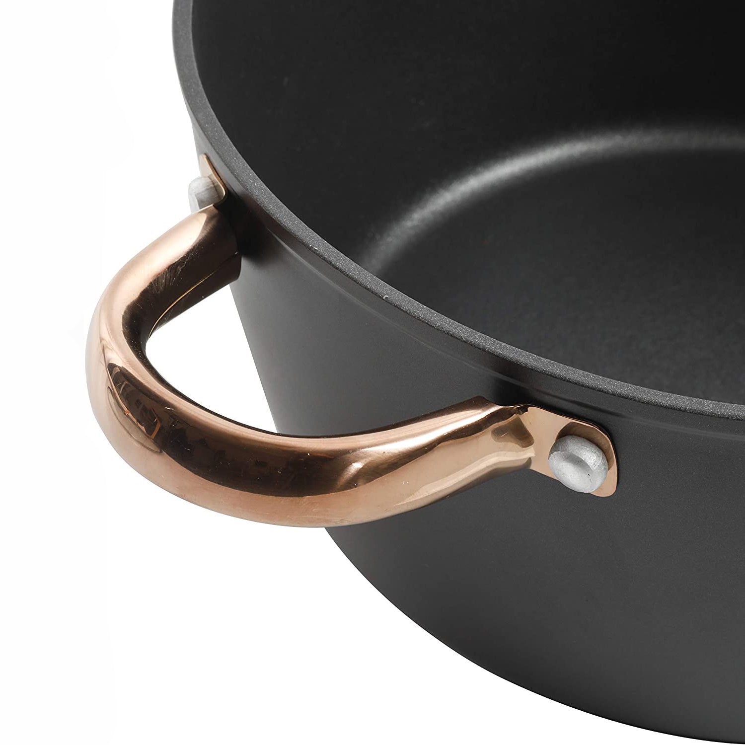 Oster Allsberg Non Stick Aluminum 10 Piece Cookware Set w/ Rose Gold Handles - VMInnovations