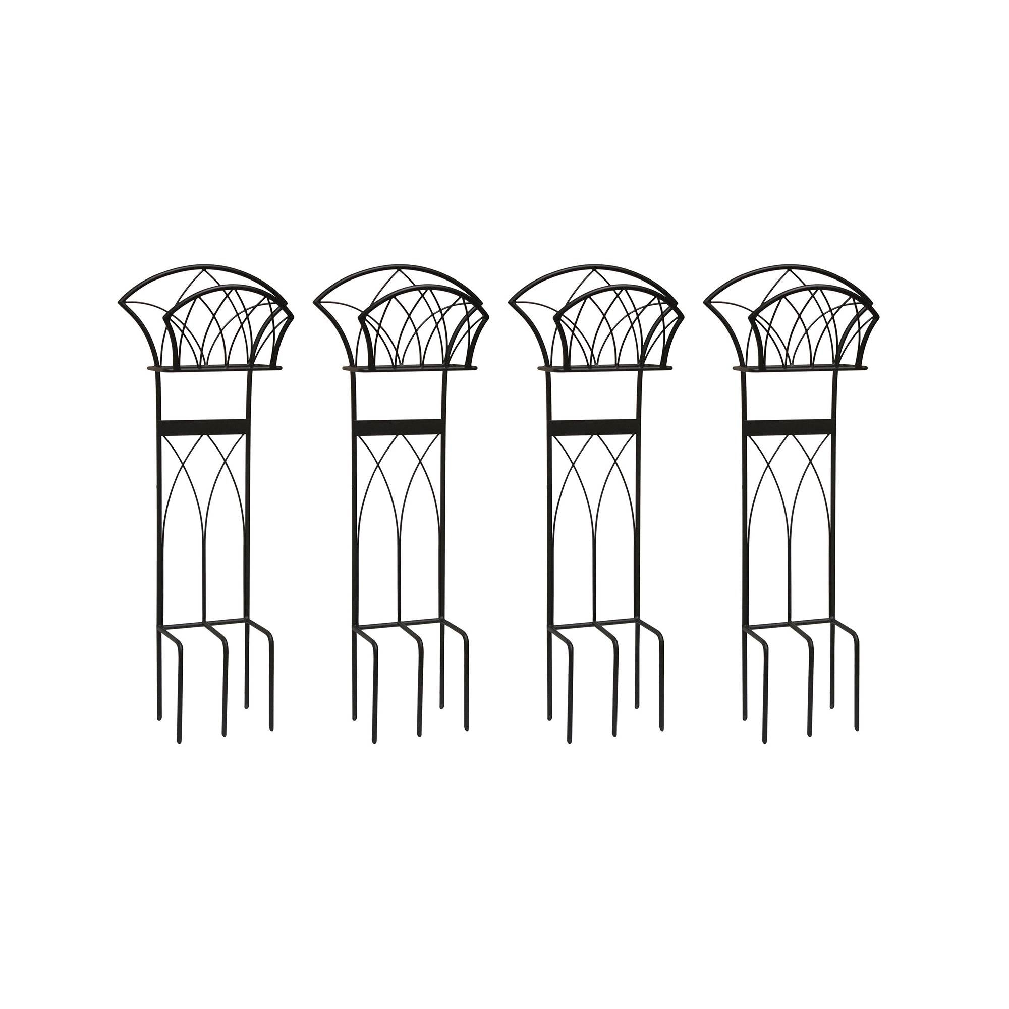 Liberty Garden Steel Decorative Garden Hose Stand with Gothic Design (4 Pack) - VMInnovations