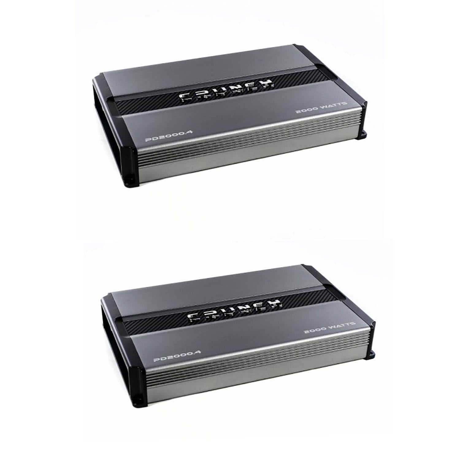 Crunch Power Drive 2000W Max 4-Channel Class A/B Bridgeable Amplifier (2 Pack)
