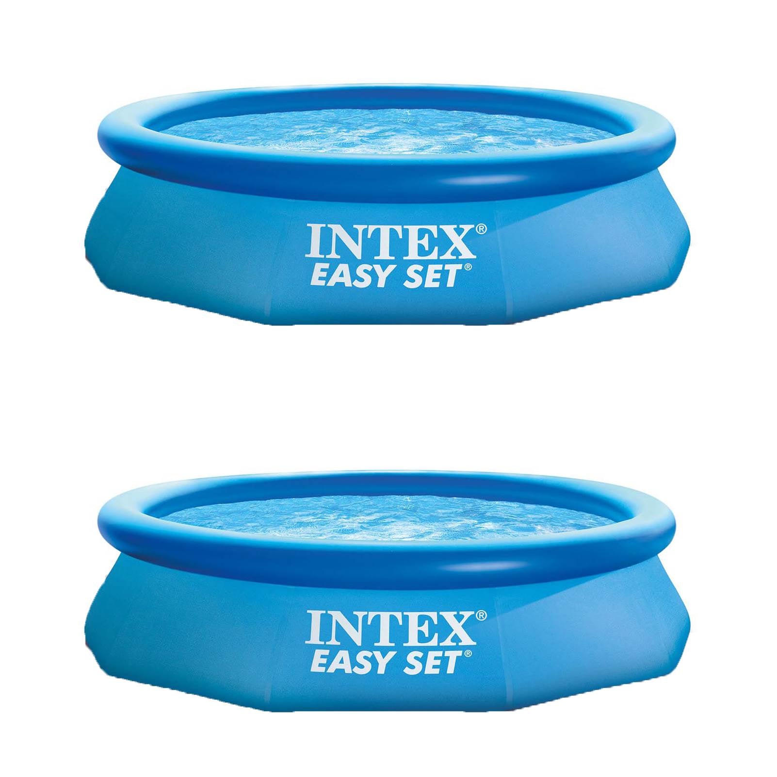 Intex 10ft x 30in Easy Set Above Ground Inflatable Pool, Filter, & Pump (2 Pack) - VMInnovations