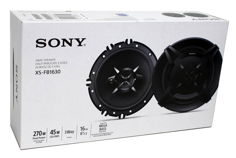 2) Sony 6.5" 270 Watt 3-Way Car Audio Speakers Stereo XSFB1630 (6 Pack)