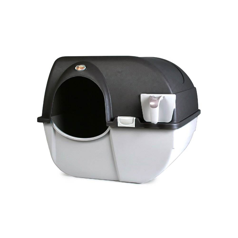 Omega Paw Roll 'N Clean Self Cleaning Covered Cat Kitten Litter Box, Regular - VMInnovations