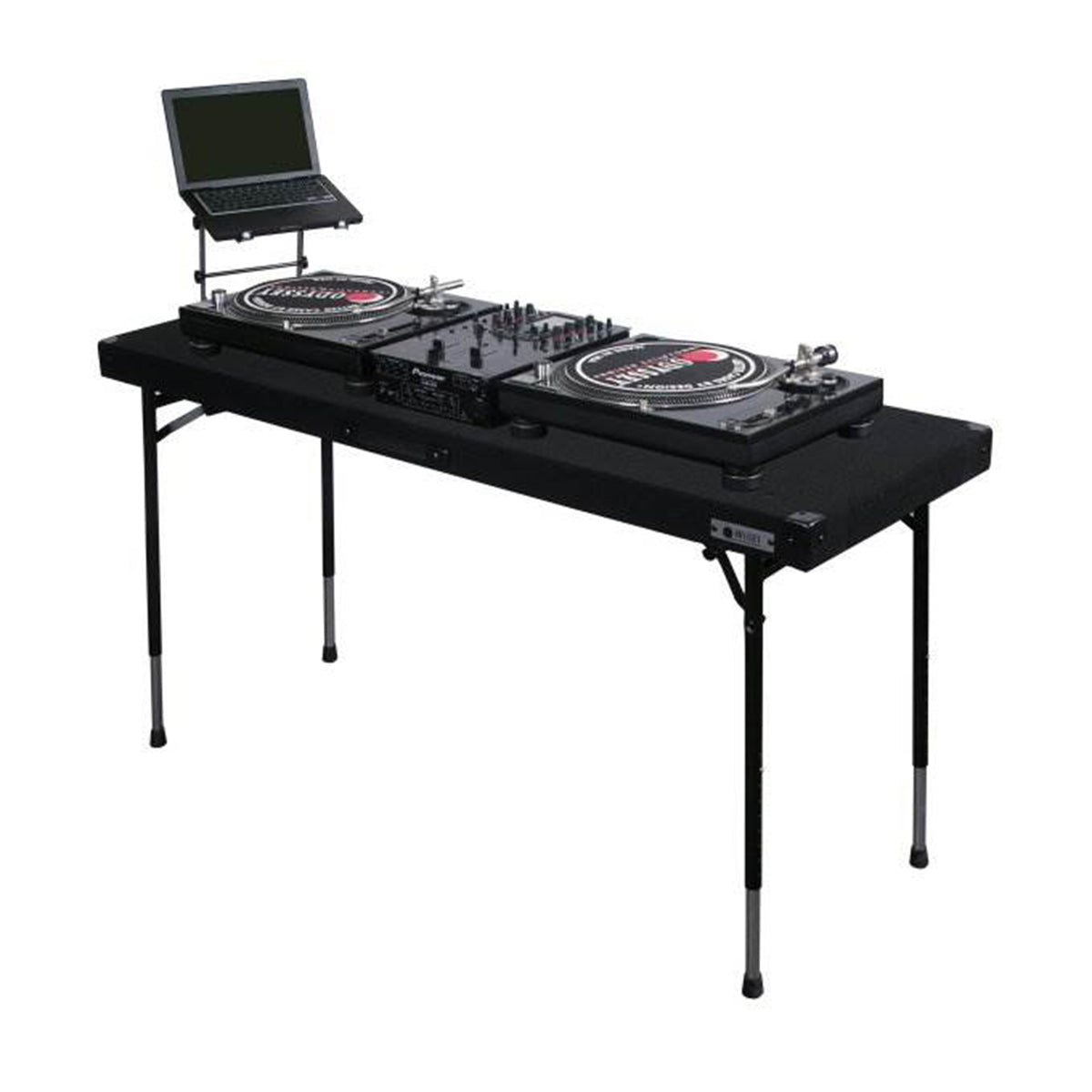 Odyssey CTBC2060 Portable Pro DJ Work Table w/ Adjustable Folding Legs (2 Pack)