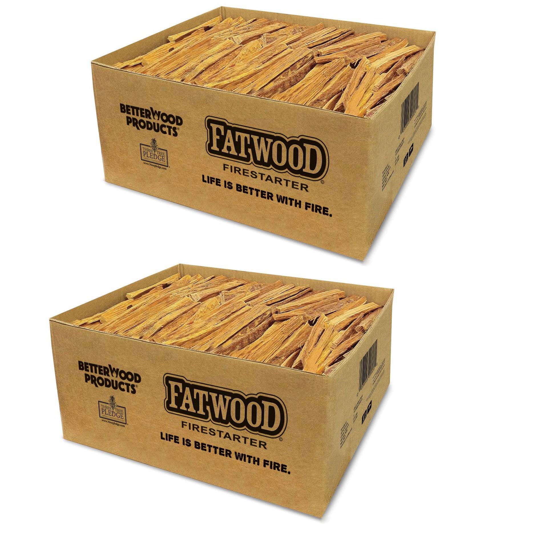 Betterwood Products 9951 Natural Pine Fatwood 50 Pound Firestarter (2 Pack) - VMInnovations