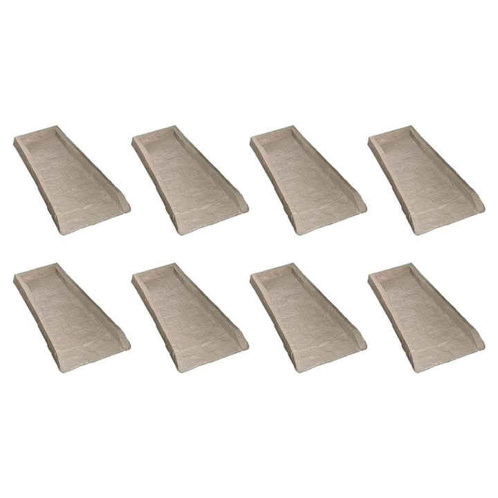 Suncast SB24 Decorative Rain Gutter Downspout Splash Block, Light Taupe (8 Pack) - VMInnovations