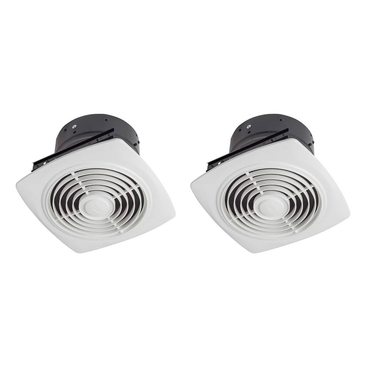 Broan 10 Inch Vertical Discharge Fan with White Square Plastic Grille (2 Pack)