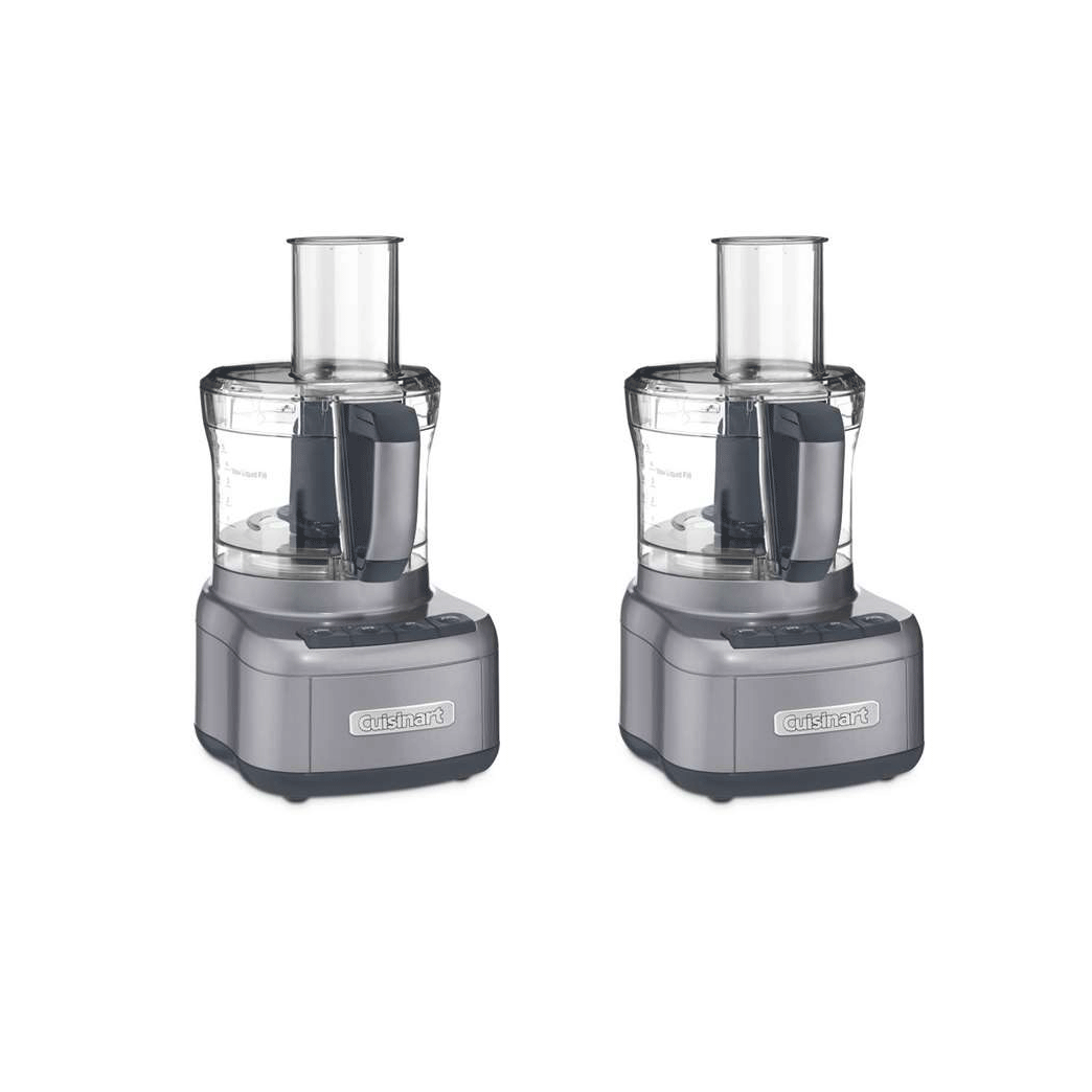 Cuisinart Elemental 8 Cup Food Processor, Gray (2 Pack) (Certified Refurbished) - VMInnovations