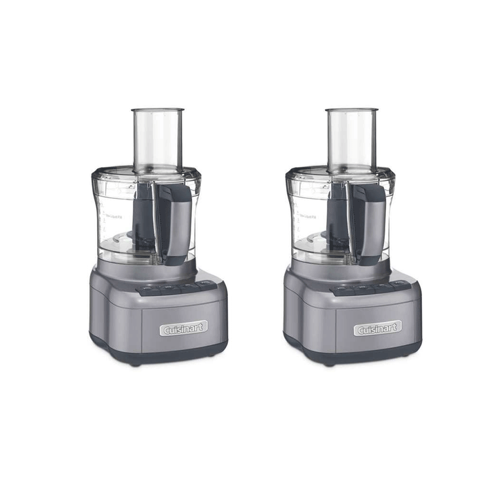 Cuisinart Elemental 8 Cup Food Processor, Gray (2 Pack) (Certified Refurbished) - VMInnovations