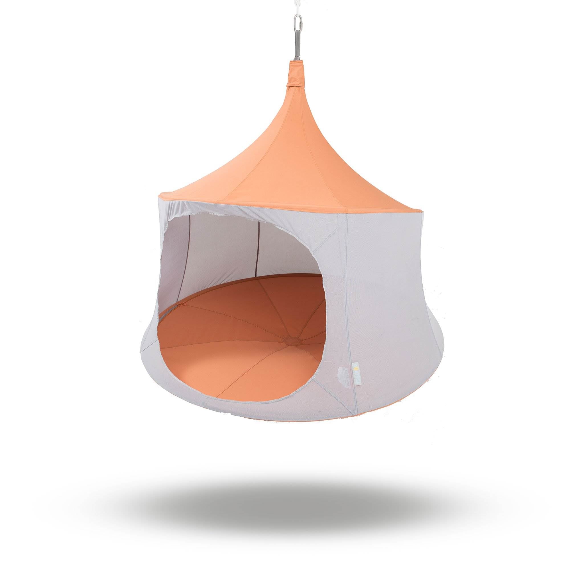 TreePod Cabana 6 Foot Outdoor Tree Hanging Mesh Daybed Tent, Terracott (Used)