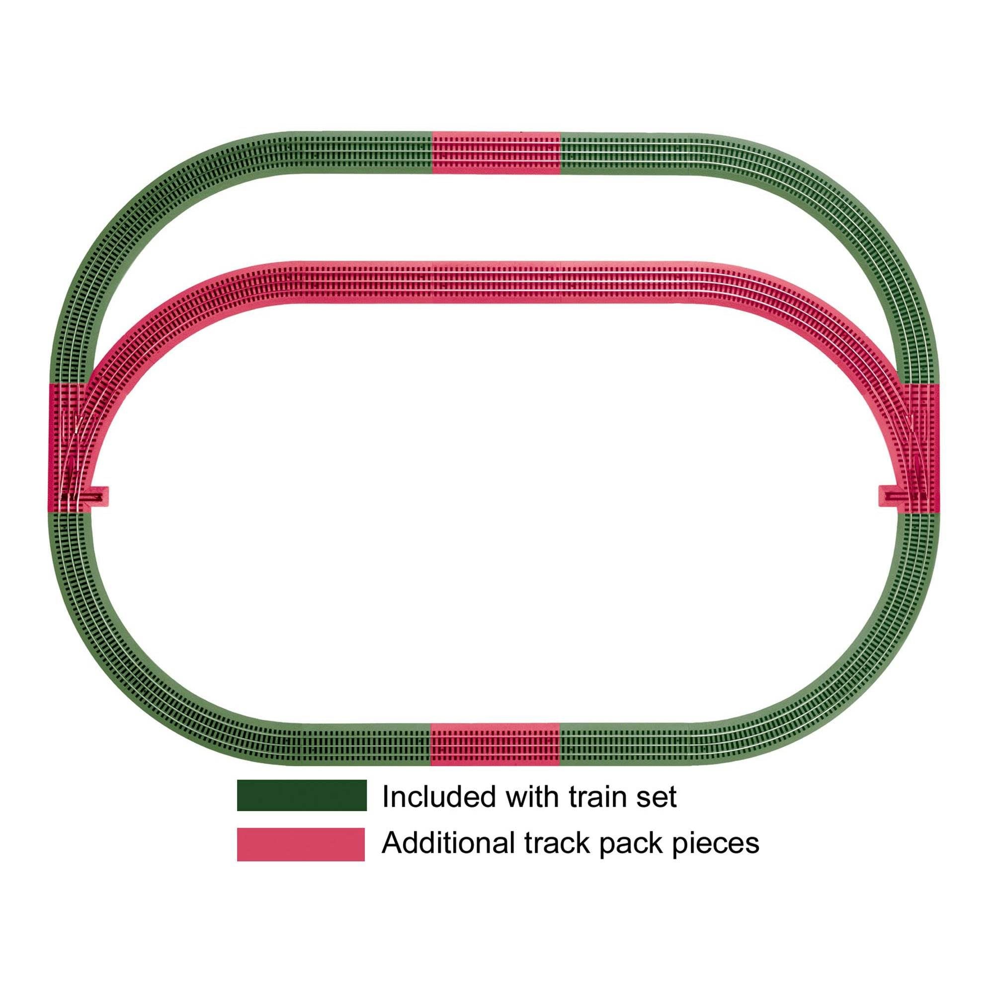 Lionel Trains O Gauge Fastrack Outer Passing Loop Add On Train Track (72 Pieces)