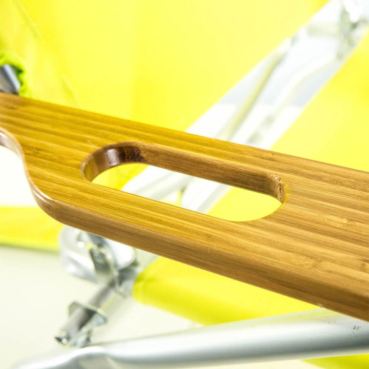 Ostrich Deluxe 3N1 Outdoor Lawn Beach Lounge Chair with Footrest, Lime Green - VMInnovations