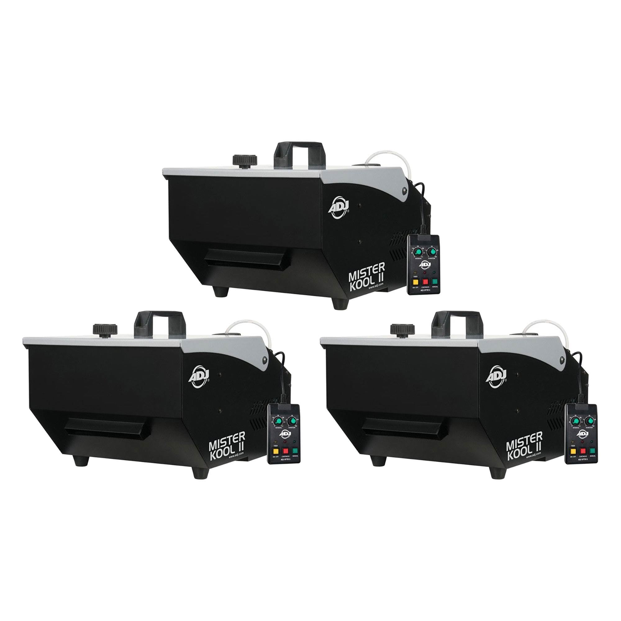 American DJ Mister Kool II Low Lying Water Based Smoke Fog Machine (3 Pack)