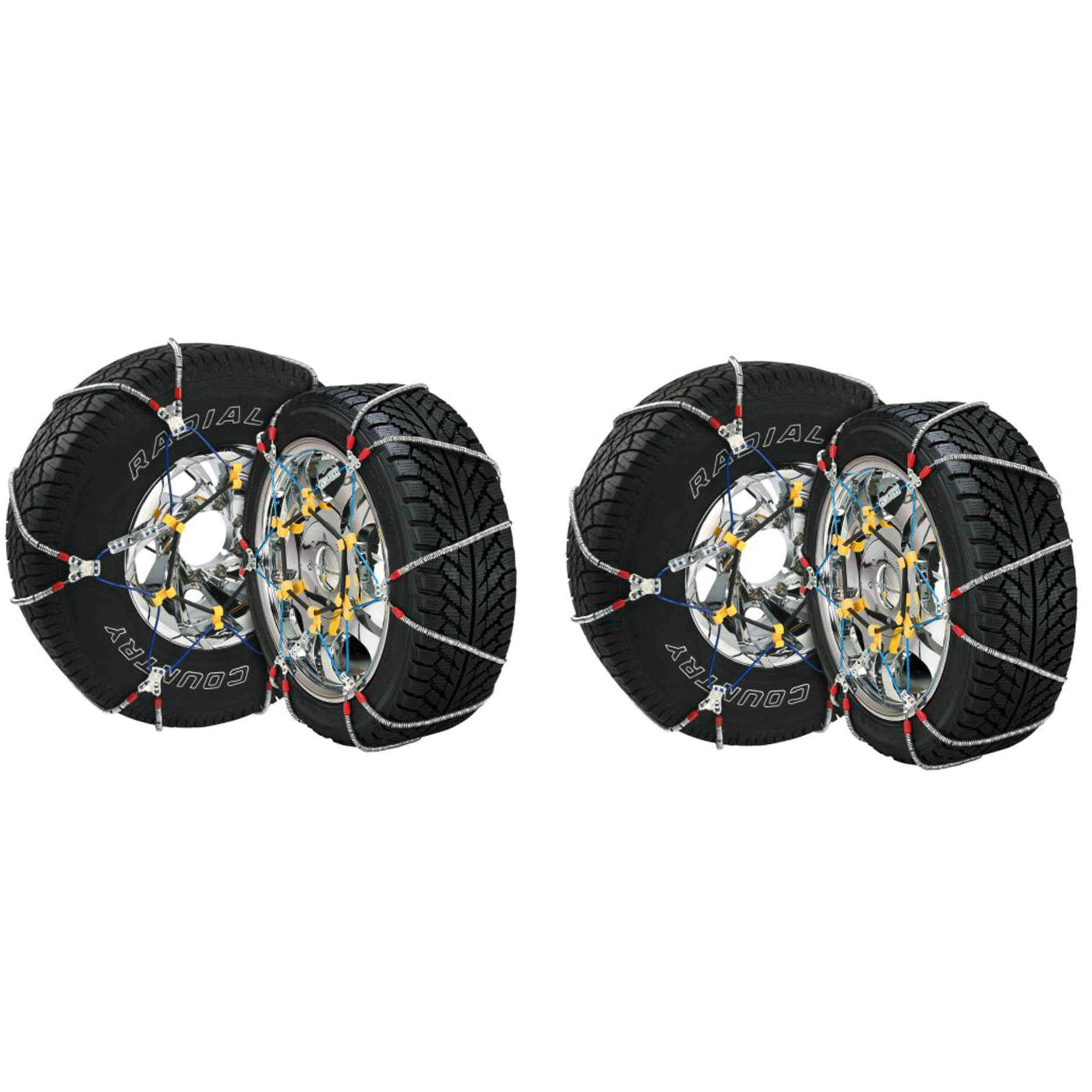 Security Chain SZ492 Super Z6 Car Truck Snow Radial Cable Tire Chain, 4 Pack - VMInnovations