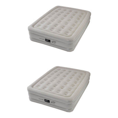 Insta-Bed 18" Queen Sized Inflatable Air Mattress with Internal AC Pump (2 Pack)