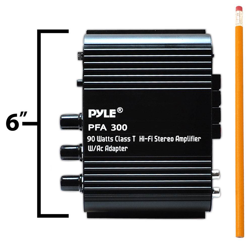 Pyle 90W 2 Channel Hi-Fi Home Audio Stereo Speakers Amplifier w/ Aux (12 Pack) - VMInnovations