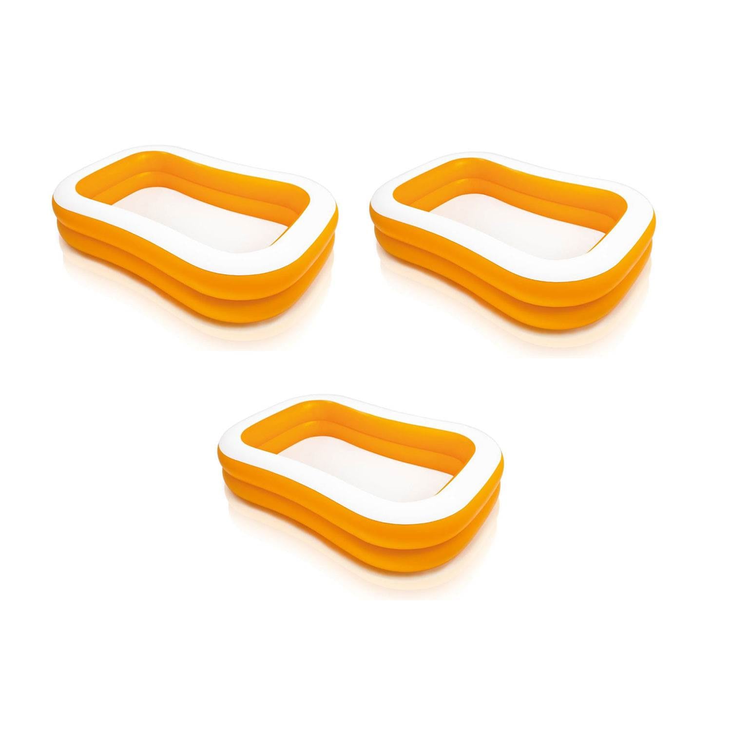 Intex 90in x 18 in Inflatable Family and Kids Swimming Pool Swim Center (3 Pack)