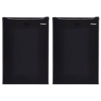 Haier 2.7 Cubic Feet Energy Star Rated Compact Refrigerator, Black (2 Pack)