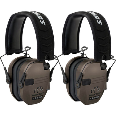 Walker's Razor Hearing Shooter Folding Earmuffs (2 Pack) (Certified Refurbished)