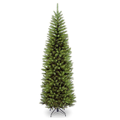National Tree 7.5' Artificial Kingswood Fir Hinged Slim Christmas Tree(Open Box)