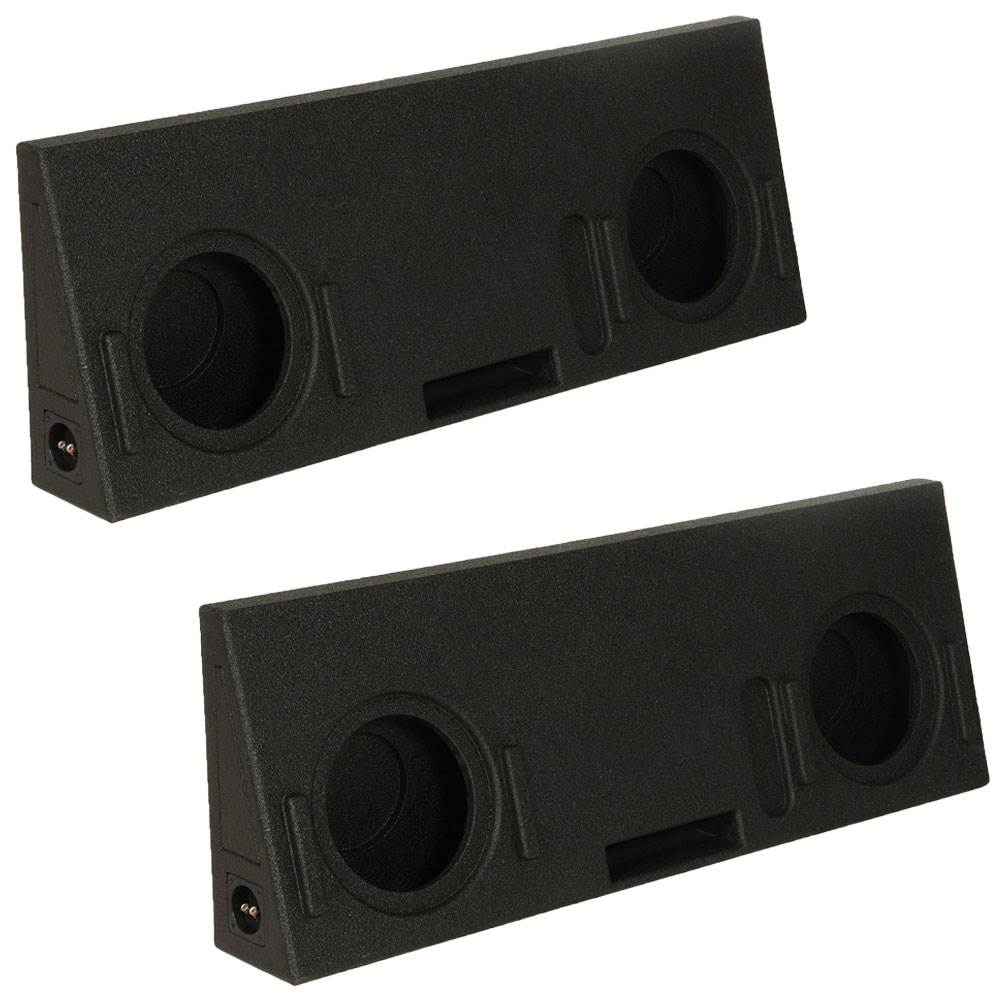 QPower Dual 10 Inch Ported Sub Enclosure for Toyota Tundra Crew Max (2 Pack)
