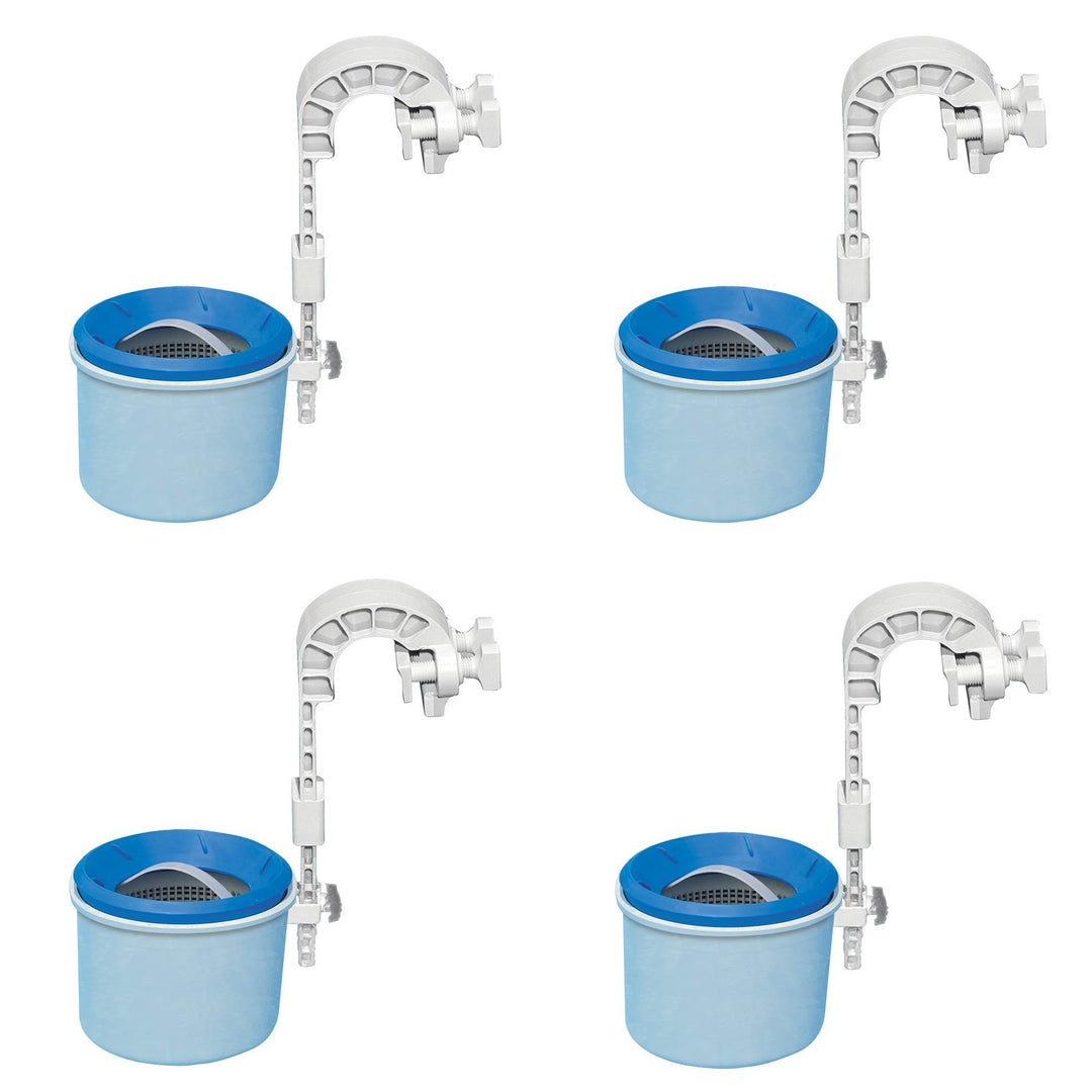 Intex Deluxe Wall Mounted Swimming Pool Surface Automatic Skimmers (4 Pack) - VMInnovations