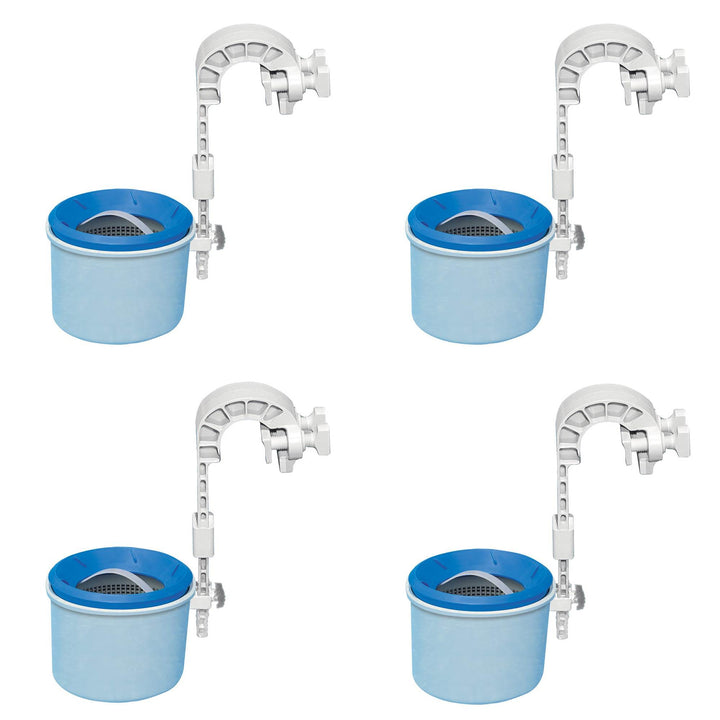 Intex Deluxe Wall Mounted Swimming Pool Surface Automatic Skimmers (4 Pack) - VMInnovations