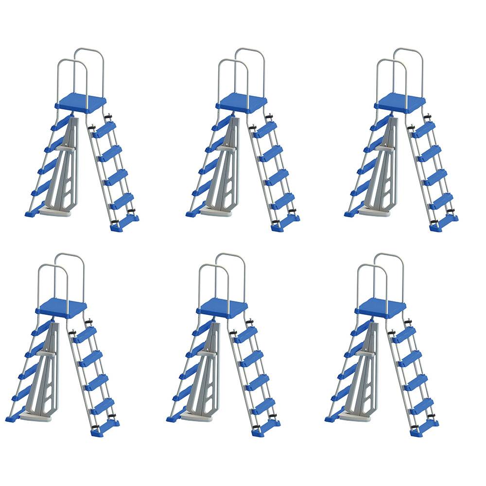 Swimline Above Ground Pool A Frame Ladder with Barrier for 48" Pools (6 Pack)