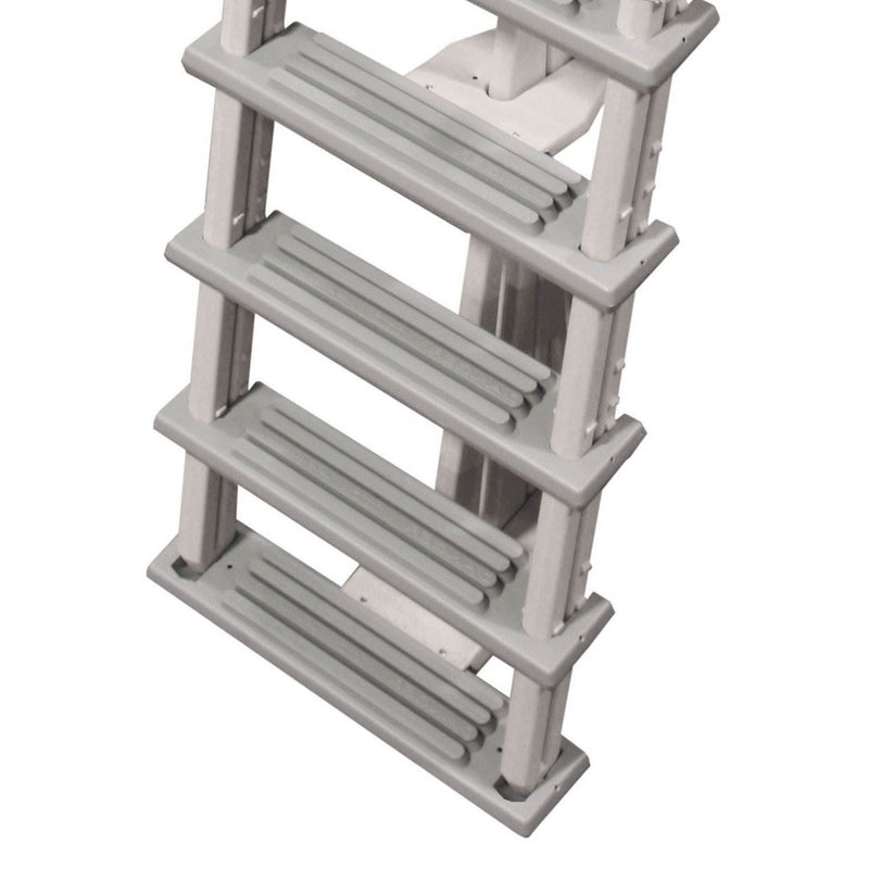 Confer Heavy-Duty Above-Ground Swimming Pool Ladder 46-56 Inches, Gray (6 Pack)