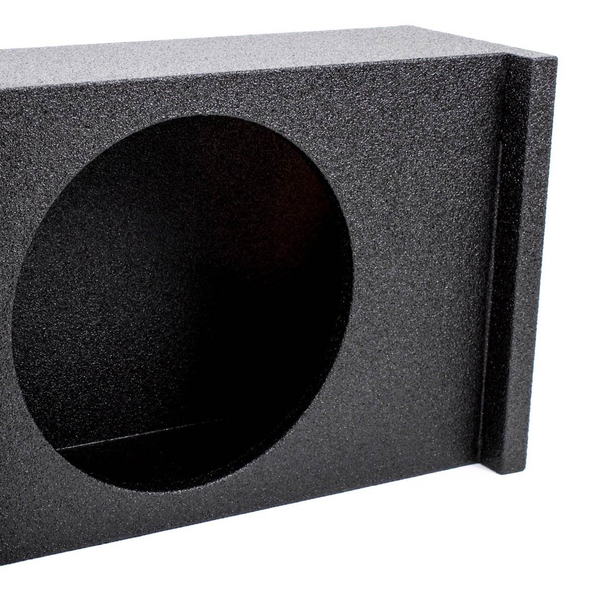 Q Power 2 Hole 10 Inch Vented Subwoofer Enclosure Sub Box for SUV (2 Pack)