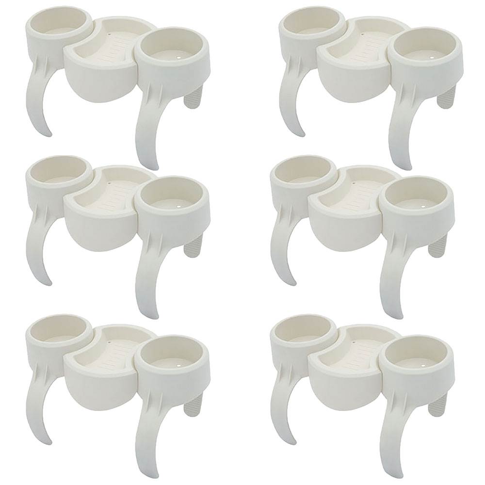 Bestway SaluSpa Drinks Holder and Snack Tray for Side Wall Accessory (6 Pack)