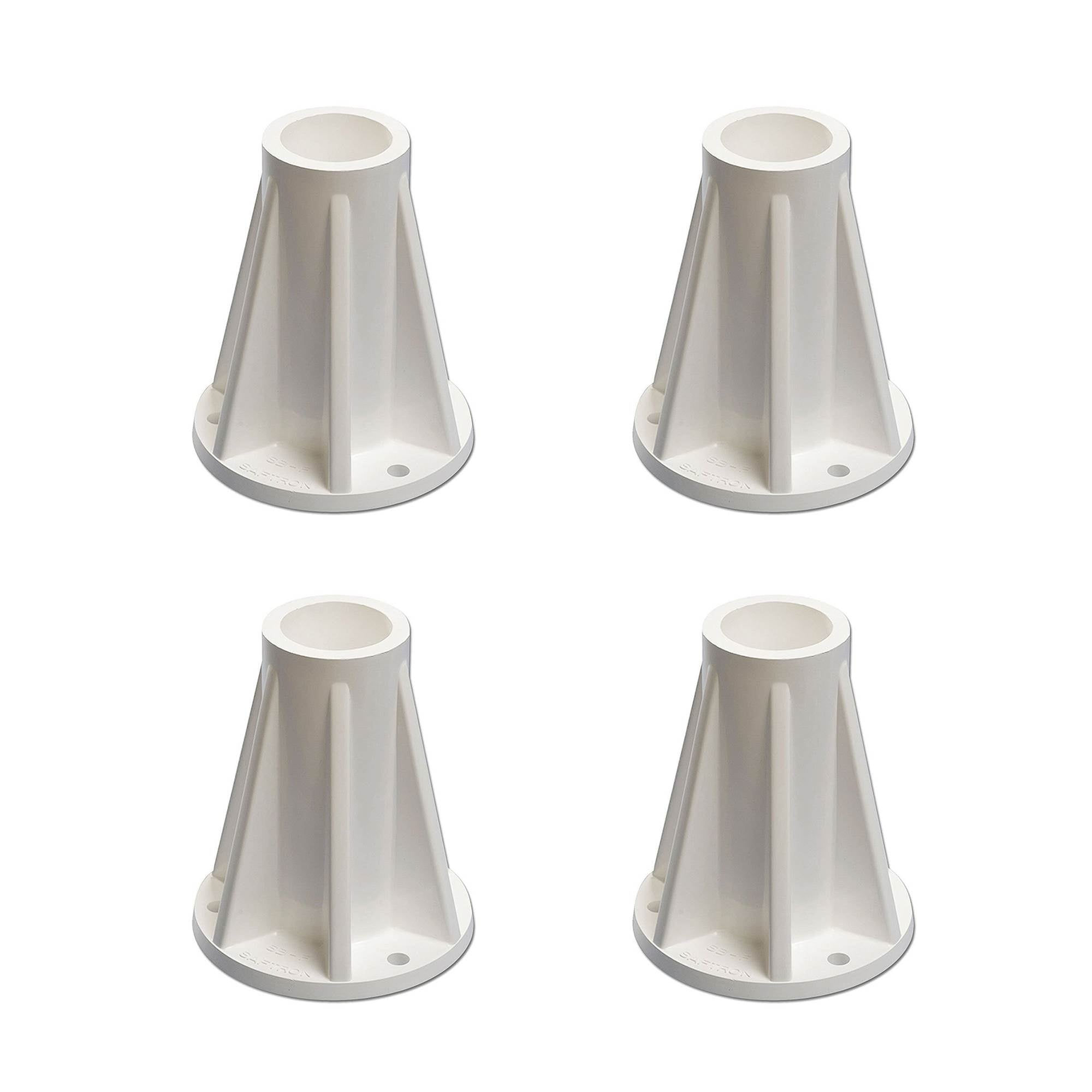 Saftron Polymer 6 Inch Pool Handrails and Ladders Surface Mounting Base (4 Pack) - VMInnovations