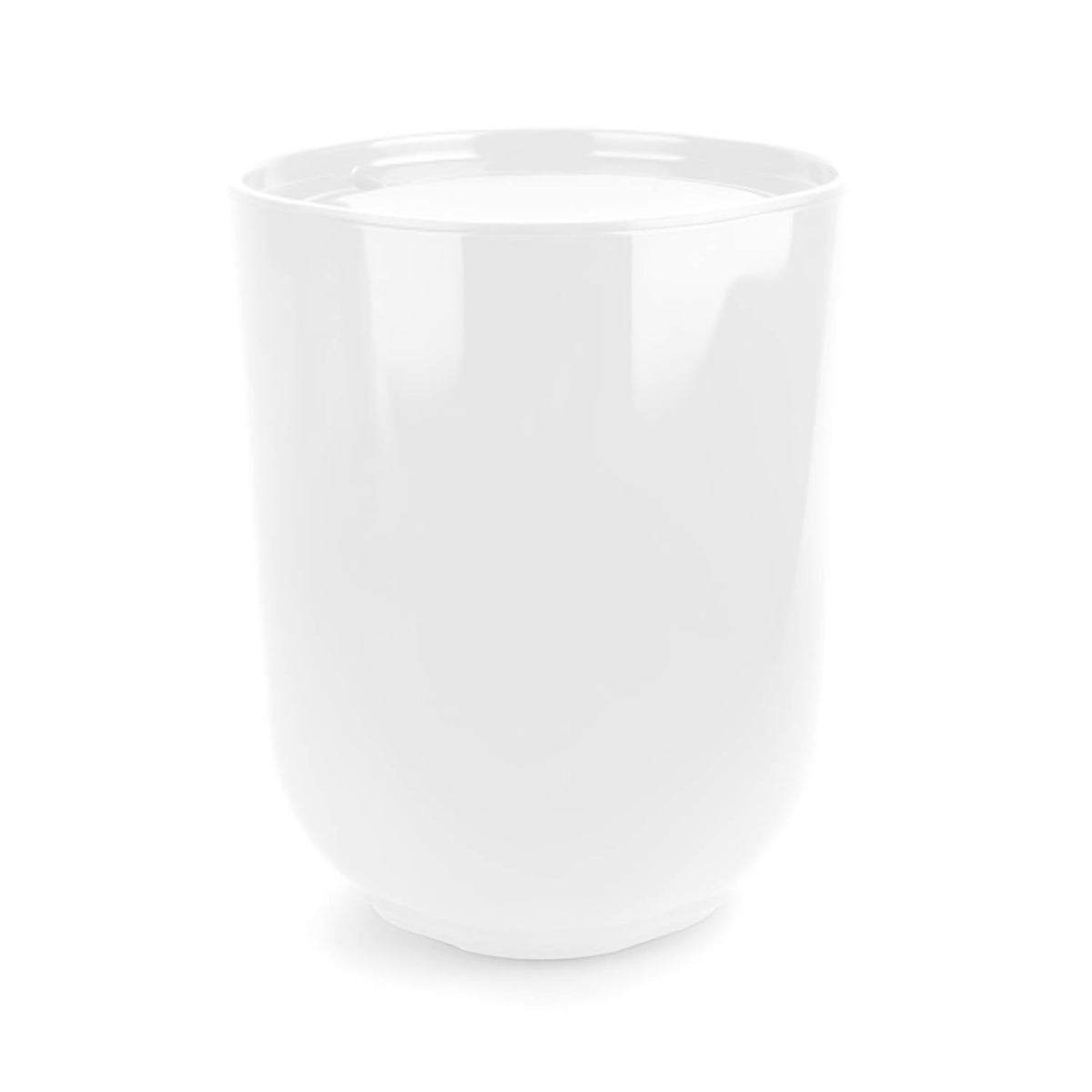 Umbra Step Small 1.7 Gallon Bathroom Waste Garbage Trash Can with Lid, White
