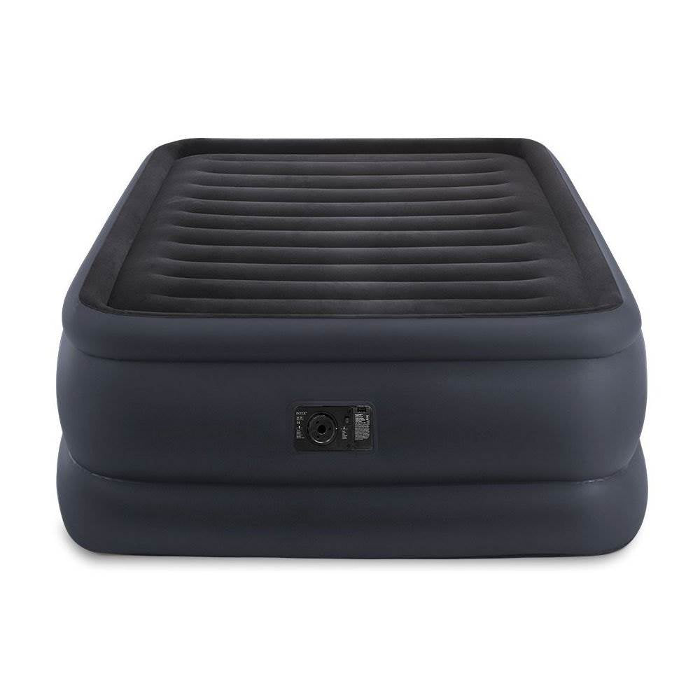 Intex Raised Queen Air Mattress and Intex Pillow Rest Twin Air Mattress (2 Pack)