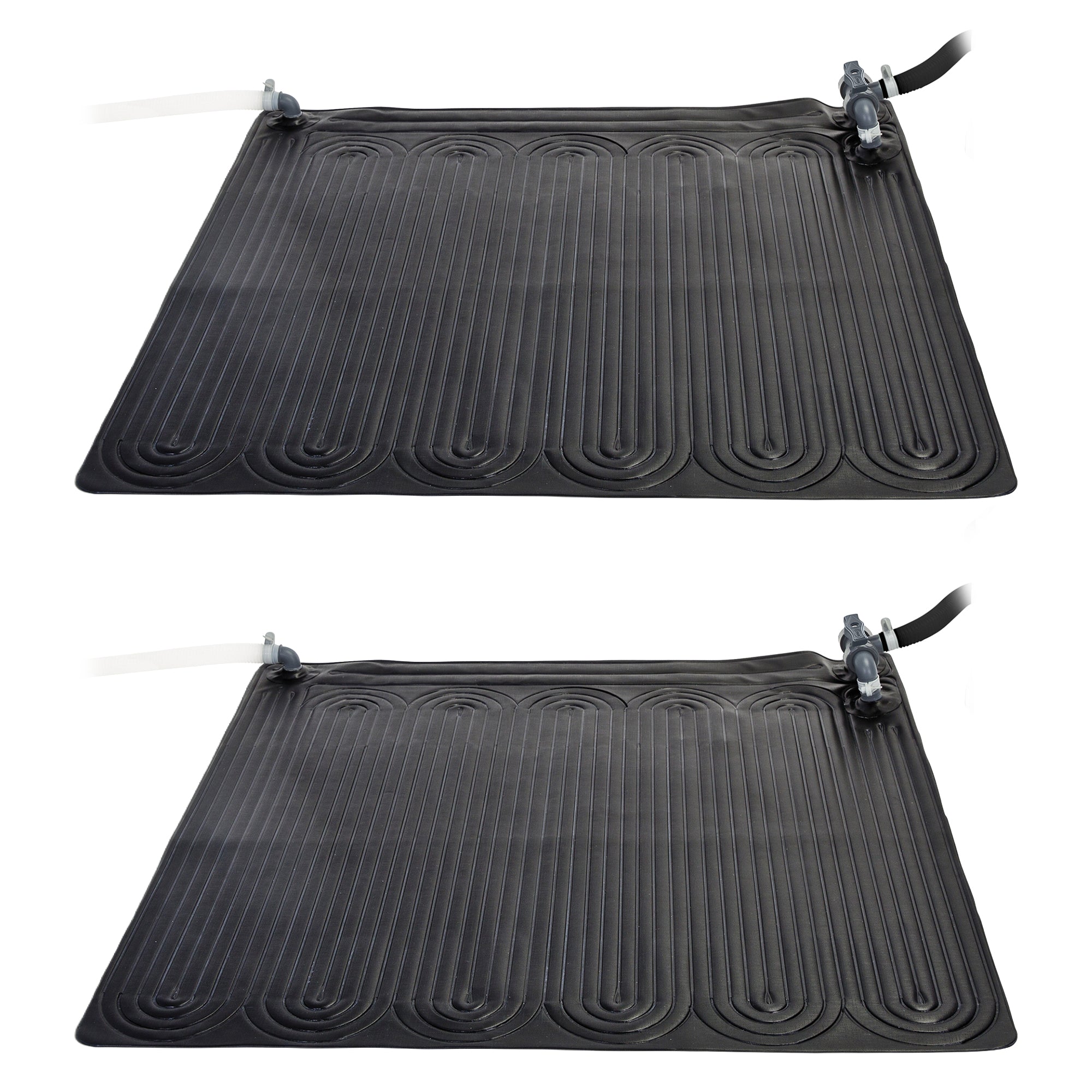 Intex Above Ground Swimming Pool Water Heater Solar Mat 28685E, Black (2 Pack)