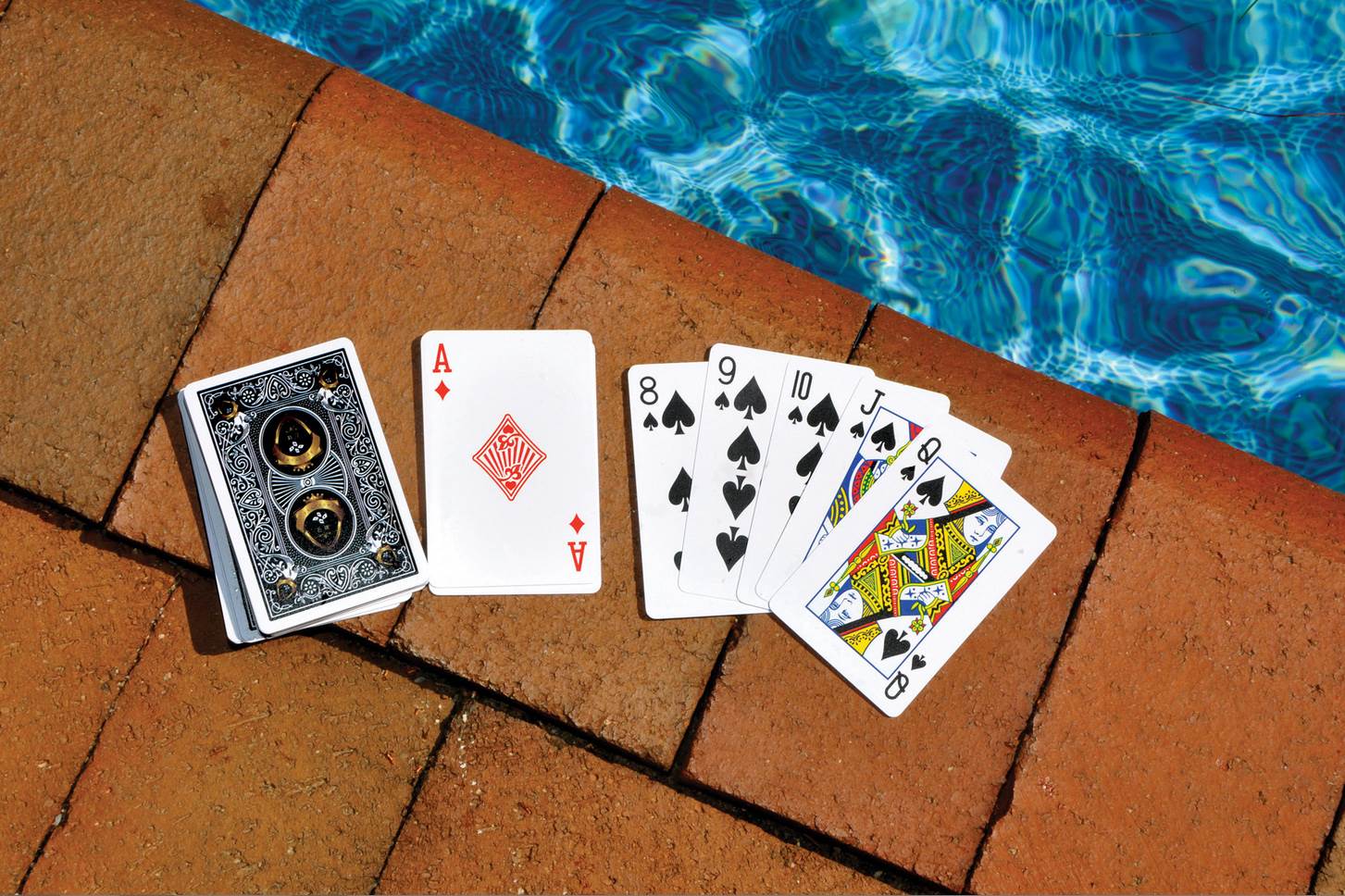 Swimline Swimming Pool Hot Tub Waterproof Plastic Deck of Playing Cards (2 Pack)