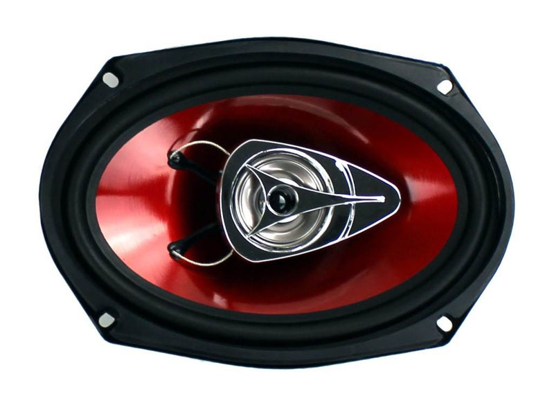QPower 6 x 9" Speaker Box Enclosures (4 Pack) & Boss Coaxial Speakers (4 Pack)