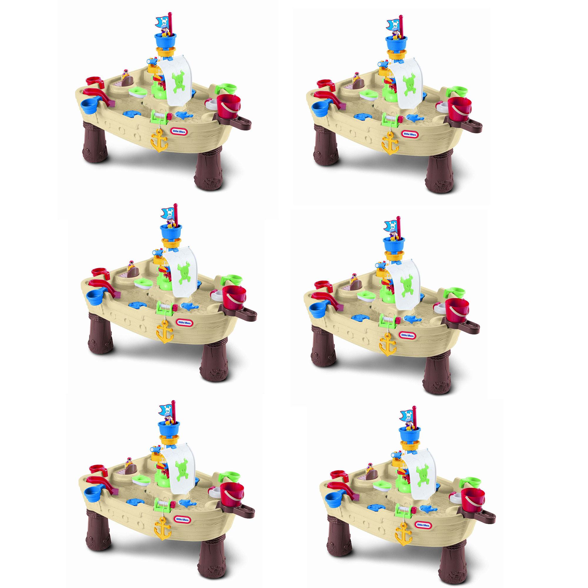 Little Tikes Anchors Away Pirate Ship Outdoor Play Water Table (6 Pack)