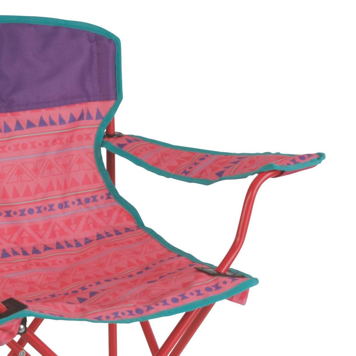 Coleman Kids Camping Quad Chair, Tribal Pink/Purple & Teal/Orange (2 Pack)