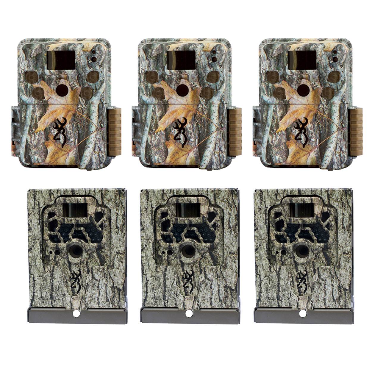 Browning Cameras Security Box (3 Pack) + Trail Camera Strike Force Pro (3 Pack)