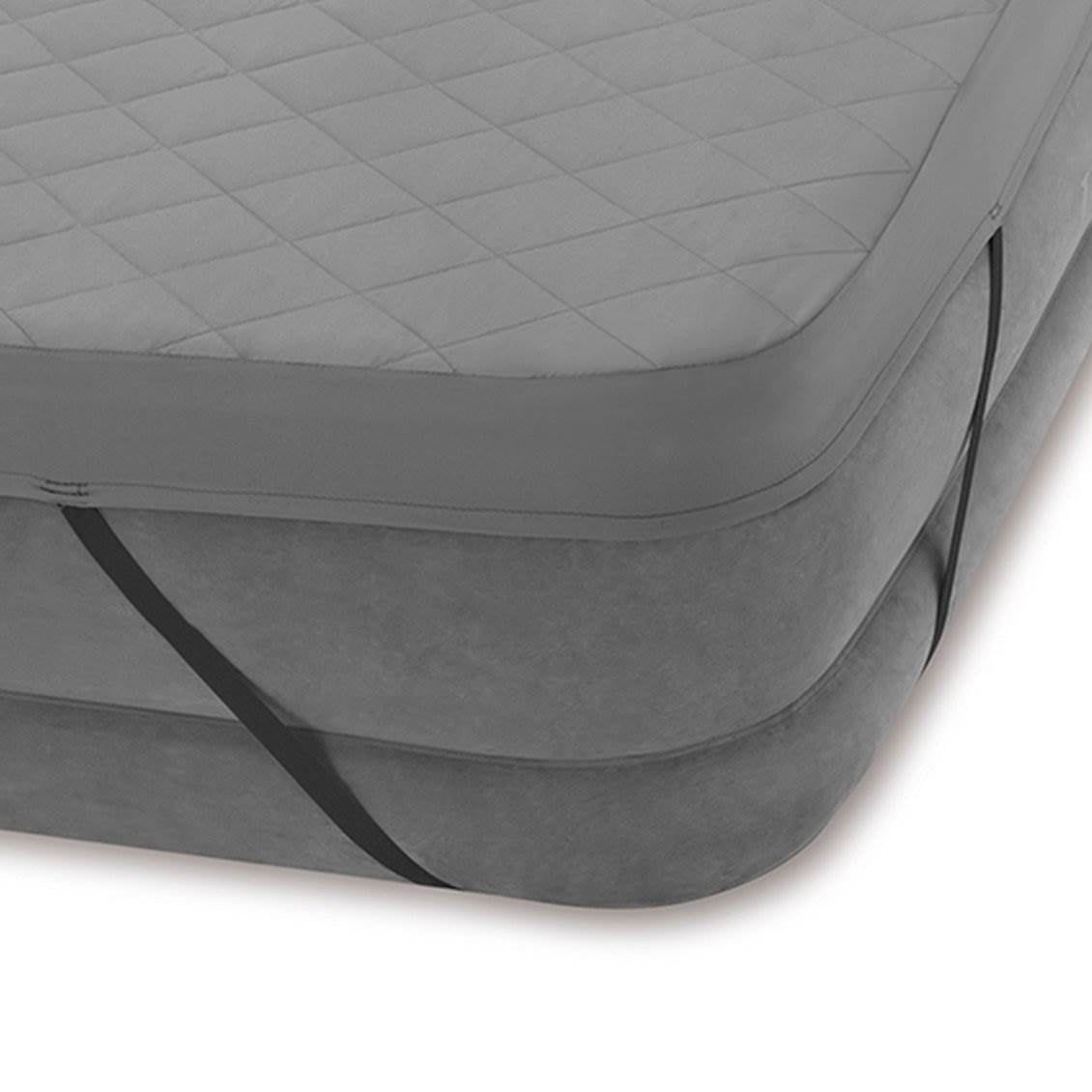 Intex Dura Beam Pillow Rest Airbed Mattress w/ Built In Pump, Twin & Bed Cover