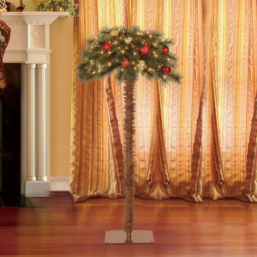 Island Breeze 5' and 3' Artificial Christmas Palm Trees w/ Lights